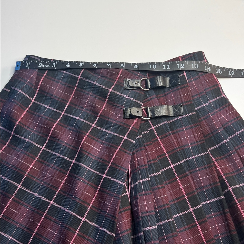Maje mini skirt pleated flared preppy tartan Wool dark Academia traditional - Picture 12 of 13